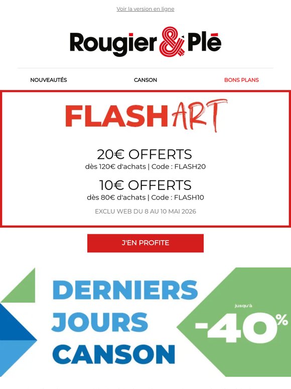 -20€ sur votre commande maintenant 🔥
