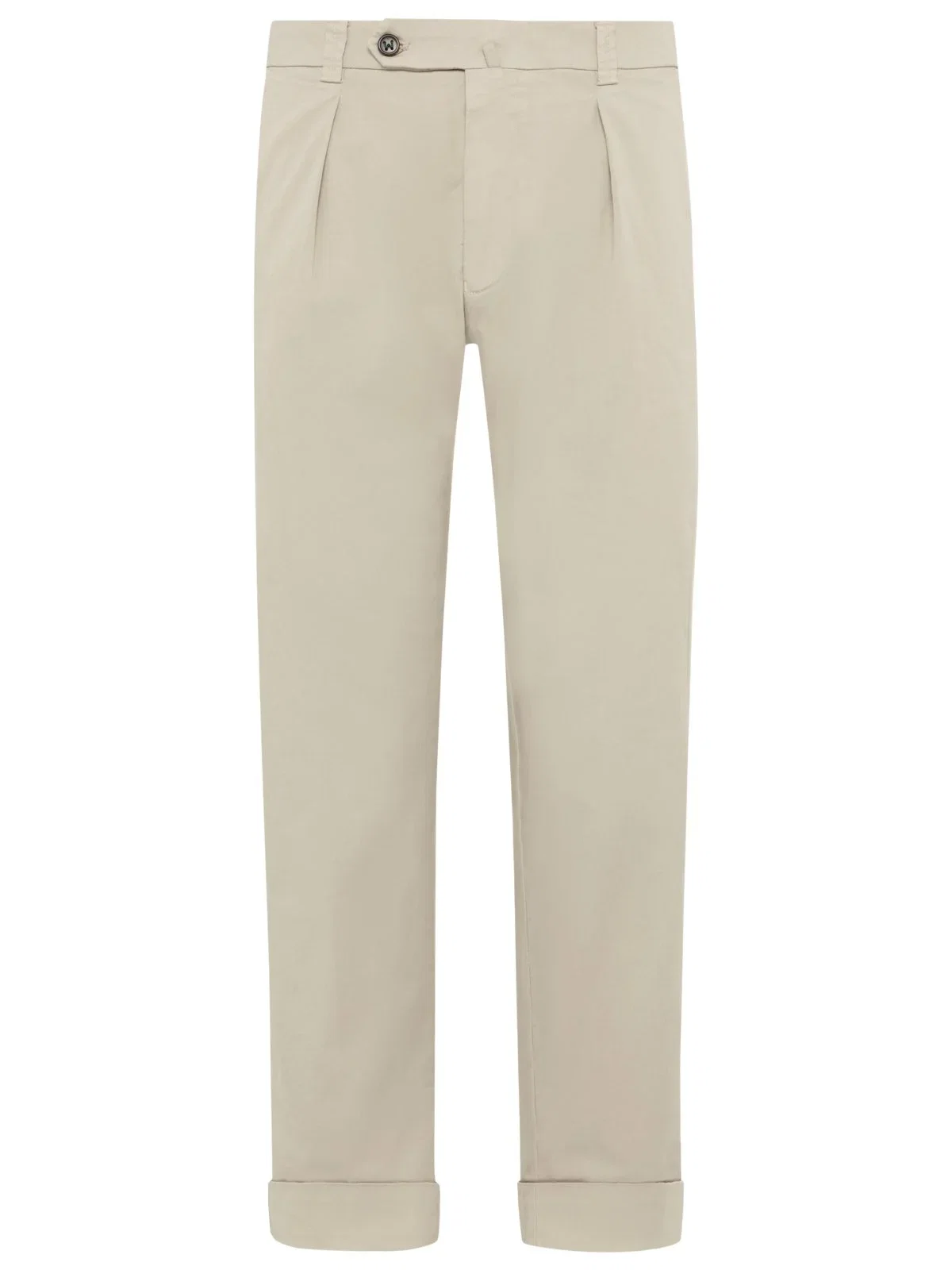 Chino Chiaia aus Baumwollstretch mit Bundfalte