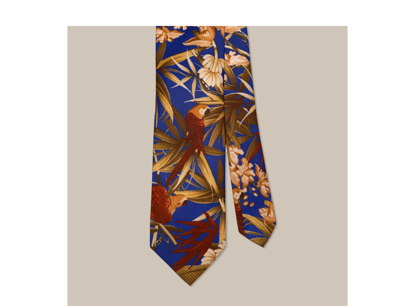 Robert Large Floral Ribbed Silk Best of Class Necktie