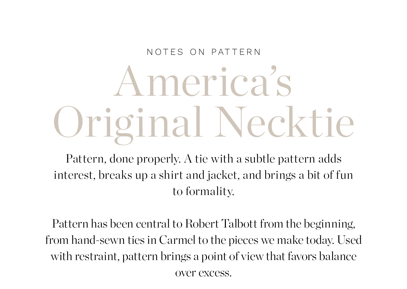 AMERICA'S ORIGINAL NECKTIE
