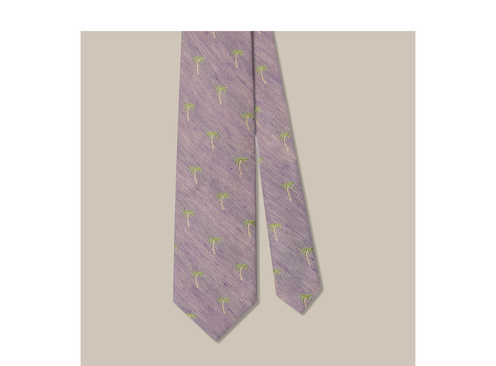 Robert Palm Silk Linen Best of Class Necktie