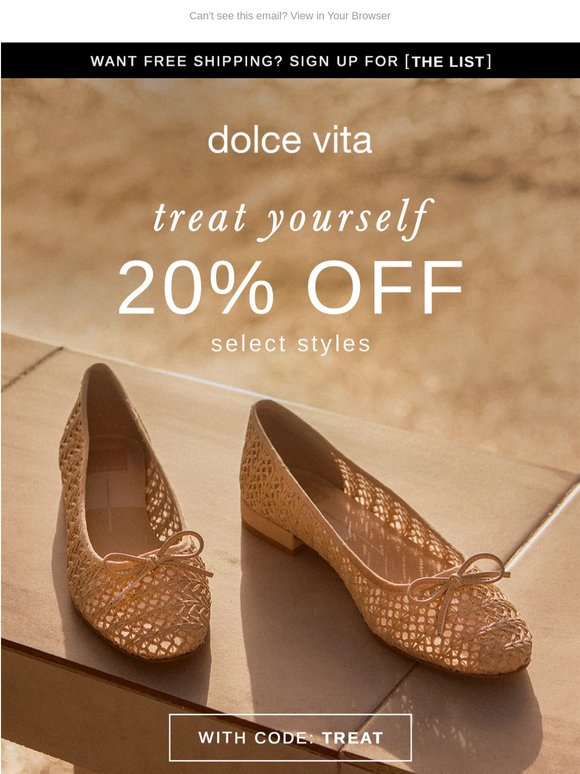 TREAT YOURSELF TO 20% OFF