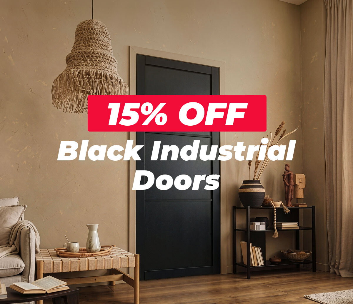15% OFF Black Industrial Doors