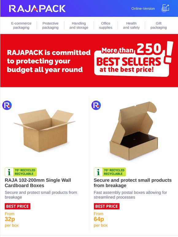 Best Sellers: Boxes from 32p