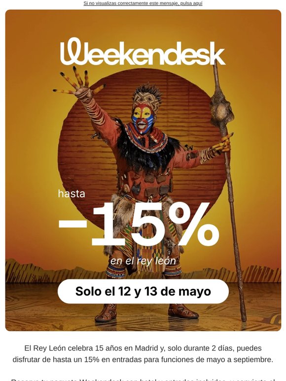 Hasta 15% en El Rey León