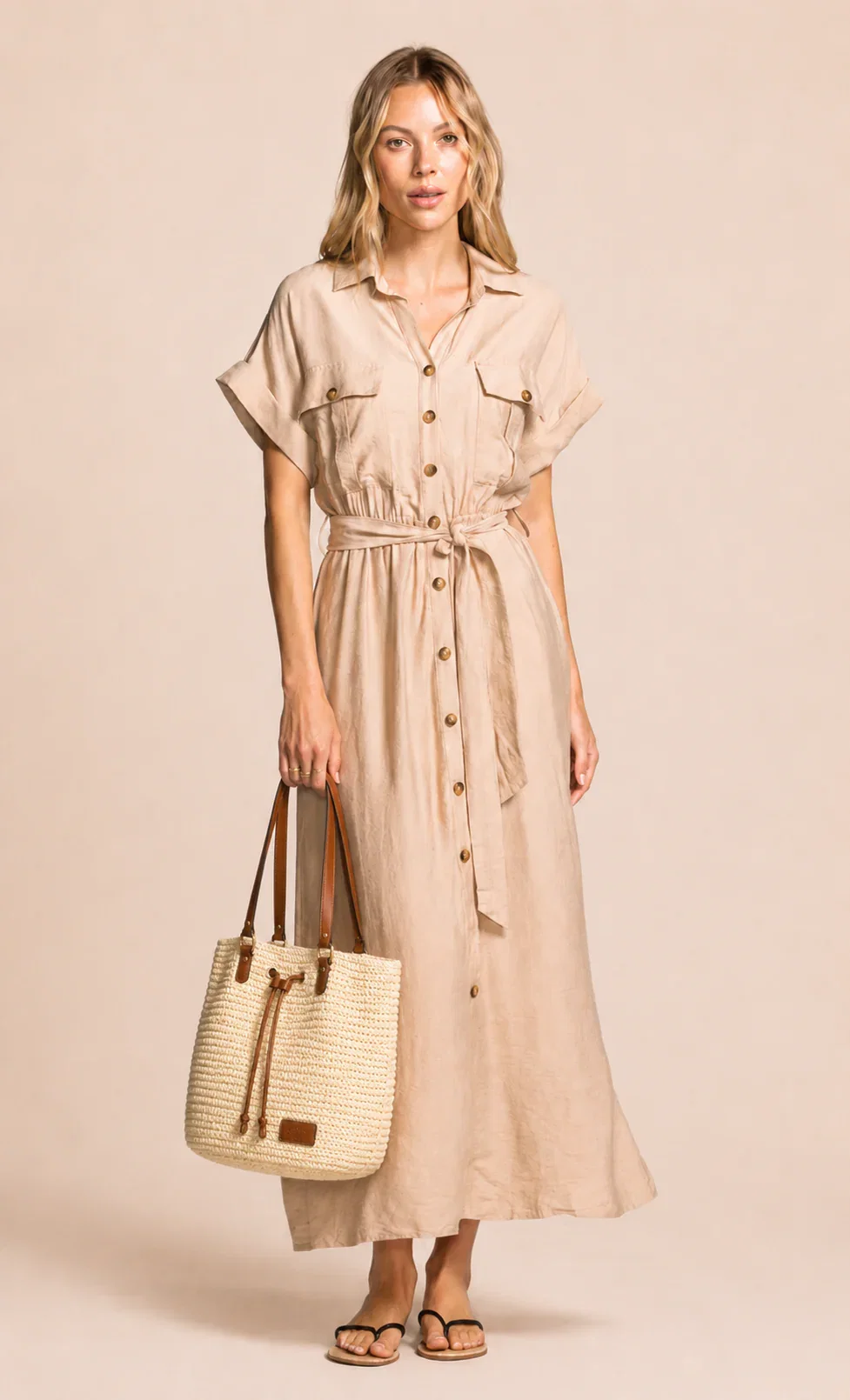 Denny Dress Beige