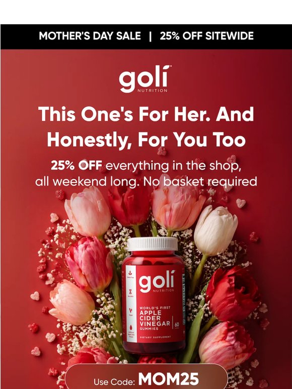 The Mother's Day sale is live.
