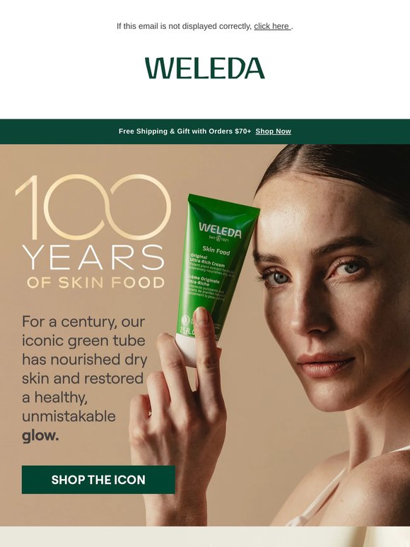 100 years of Skin Food glow