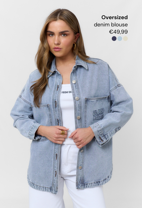 Oversized denim blouse