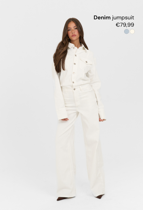 Denim stretch jumpsuit