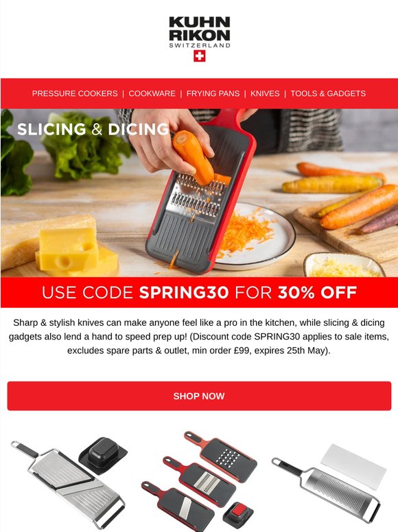 Slicing & dicing made easy with up to 40% off knives & gadgets