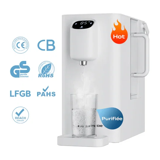 Ciarra x Susgreenable Distributeur d'Eau RO 4-en-1 sur Comptoir – Eau Chaude Instantanée en 3s, Sans Installation, Efficacité Hydrique 3:1 | SGIWDR04-W