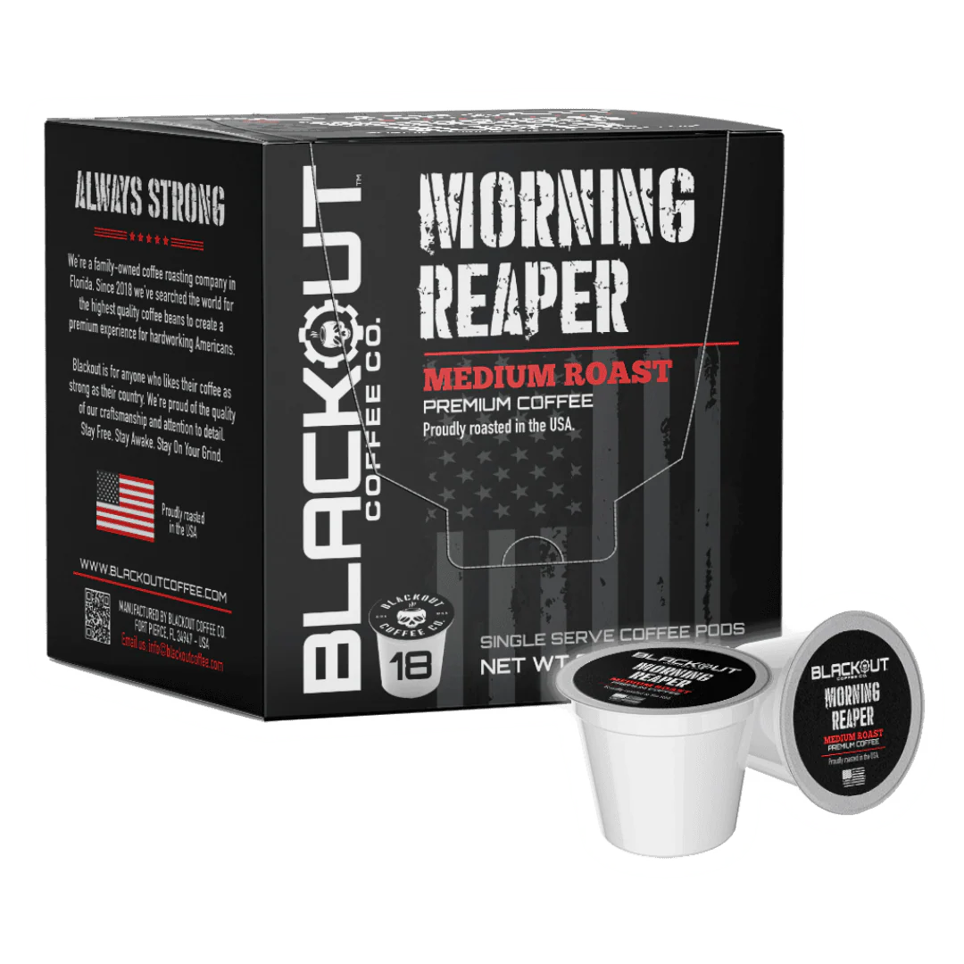 Image of MORNING REAPER MEDIUM ROAST COFFEE PODS 18CT