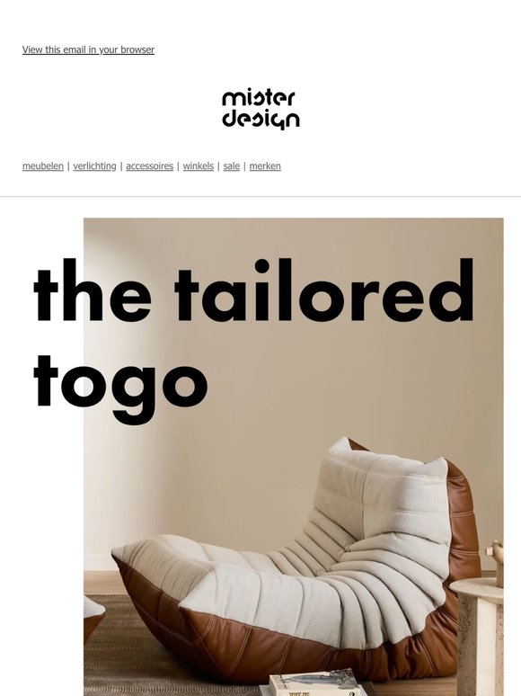 Nieuw bij MisterDesign: Togo x Boss