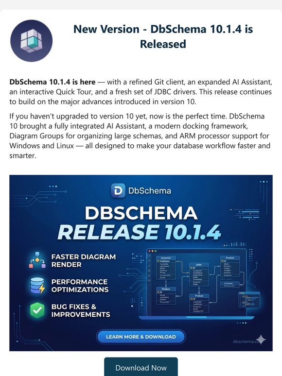 New Version - DbSchema 10.1.4 is Released
