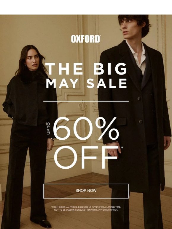 The Big May Sale | Top Picks Up to 60% Off