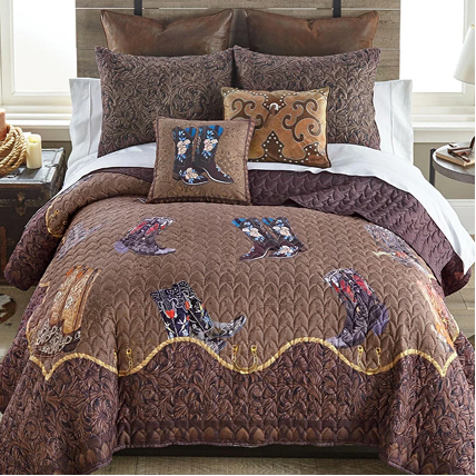 Boots & Spurs Quilt Bed Set - Queen