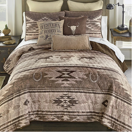 Horse Spirits Southwestern Quilt Bed Set - Queen
