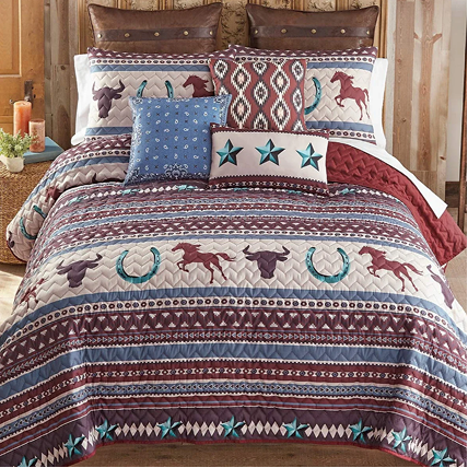 Western Trails Quilt Bed Set - Queen