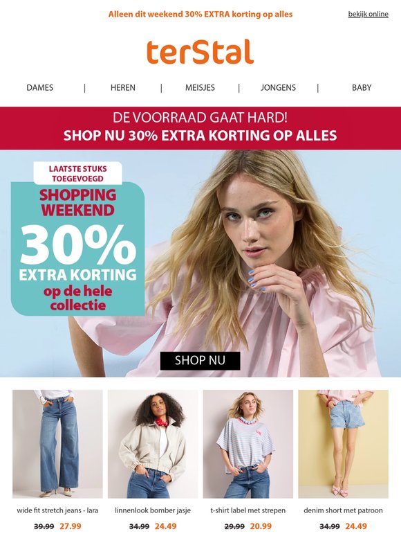 🔥 shopping weekend: 30% extra korting op álles