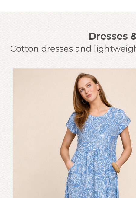 Pure Cotton Jersey Print Midi Dress