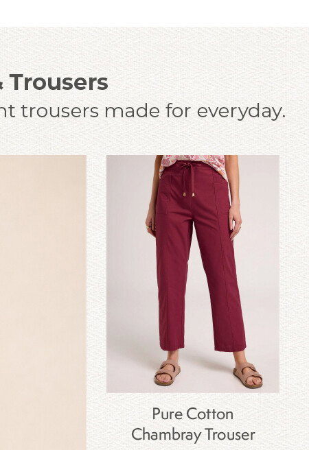 Pure Cotton Chambray Trouser