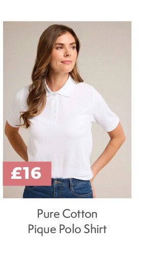 Pure Cotton Pique Polo Shirt