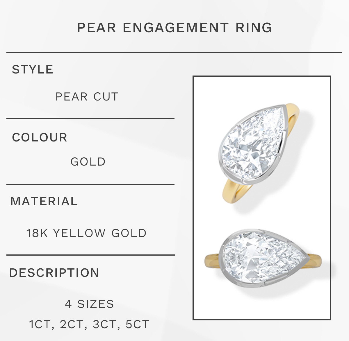 Pear engagement ring
