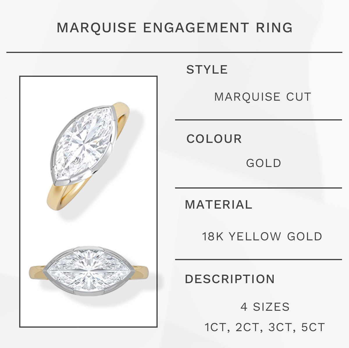 Marquise engagement ring