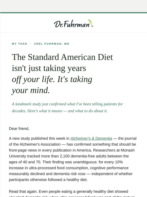 New study: ultra-processed food is shrinking your brain