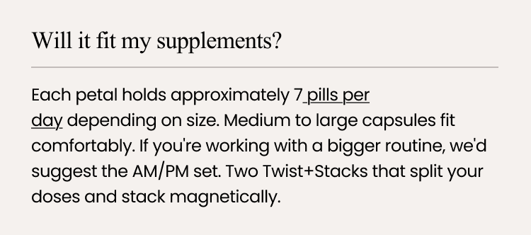 Will it fit my supplements?