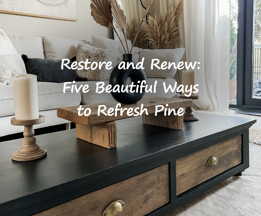 an image of a restored pine coffee table