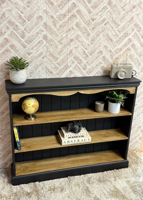 An image of a restored pine shelving unit