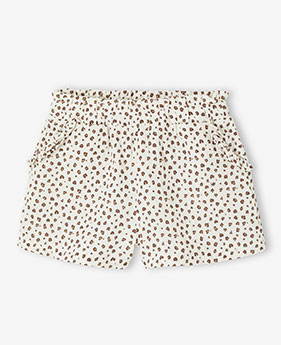 Short voor meisjes van katoengaas - beige