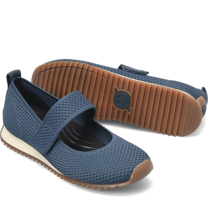 Newbury Jane mary-jane sneaker in blue knit.