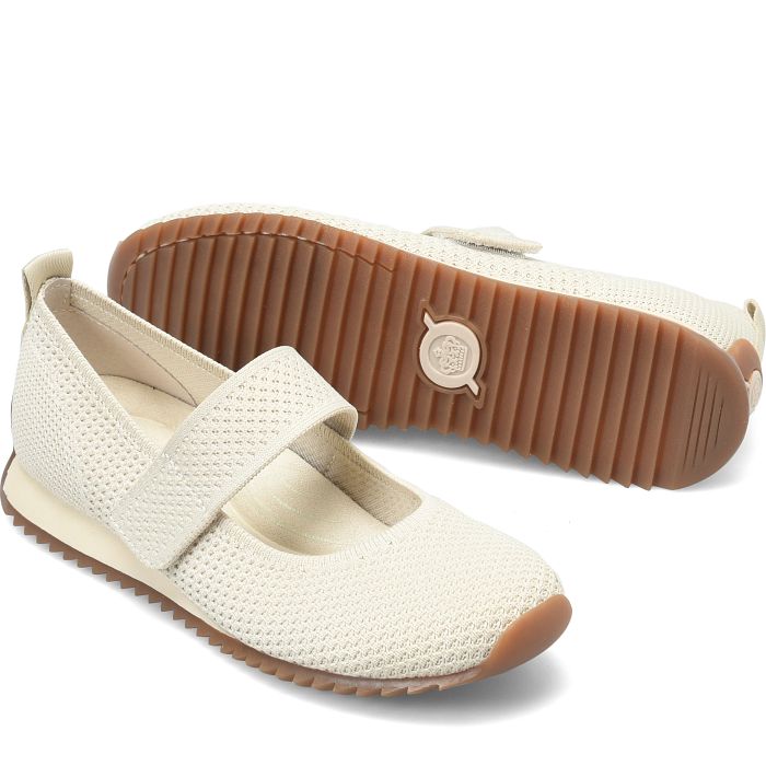 Newbury Jane mary-jane sneaker in white knit.