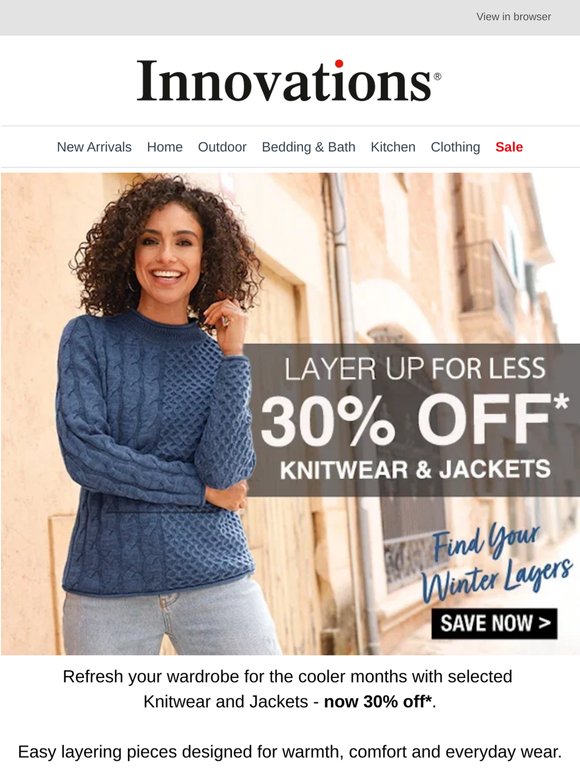 Fashion Sale: 30% Off Knitwear & Jackets!