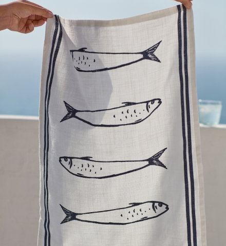 Sardines Tea Towel