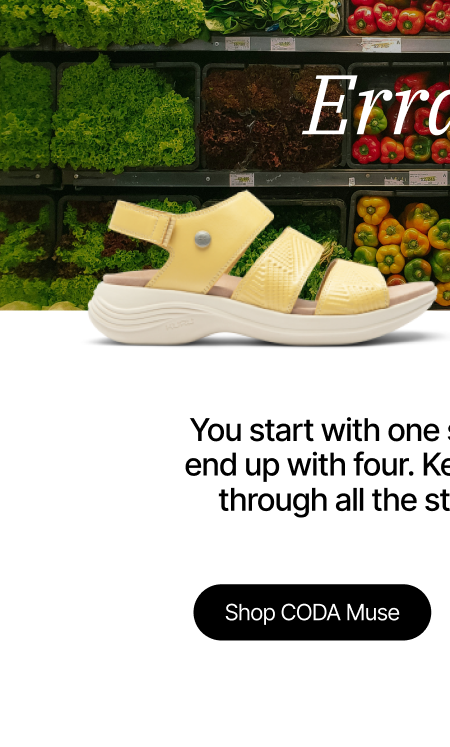 CODA Muse - Keep your feet happy no matter how many errands you're running.
