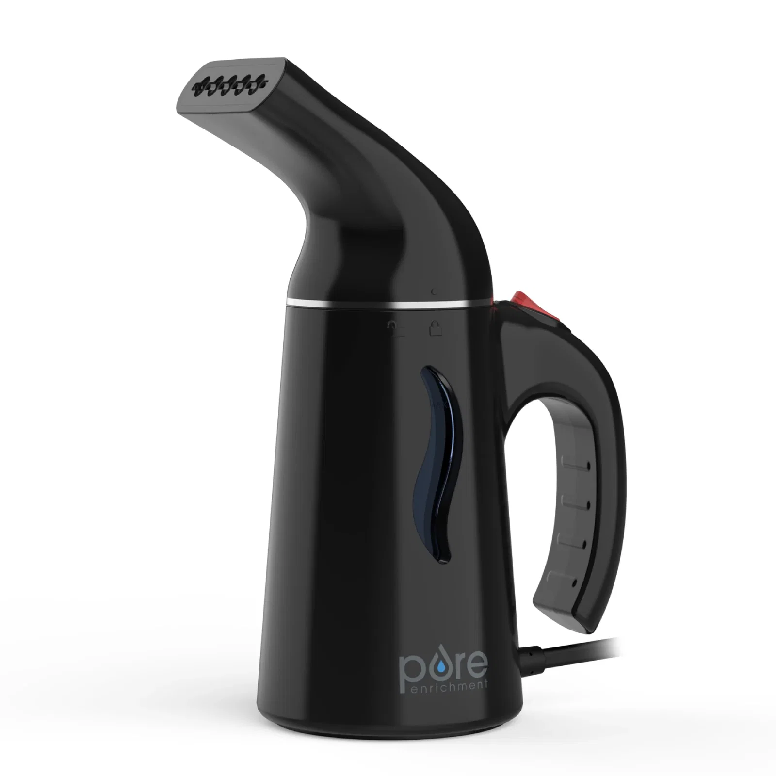 Image of Pure Enrichment PureSteam Portable Fabric Steamer - Handheld Travel Garment Steamer Removes Wrinkles & is Safe on All Fabrics - Fast-Heating, Lightweight, Auto Safety Shut-Off, & Long Cord (Black)