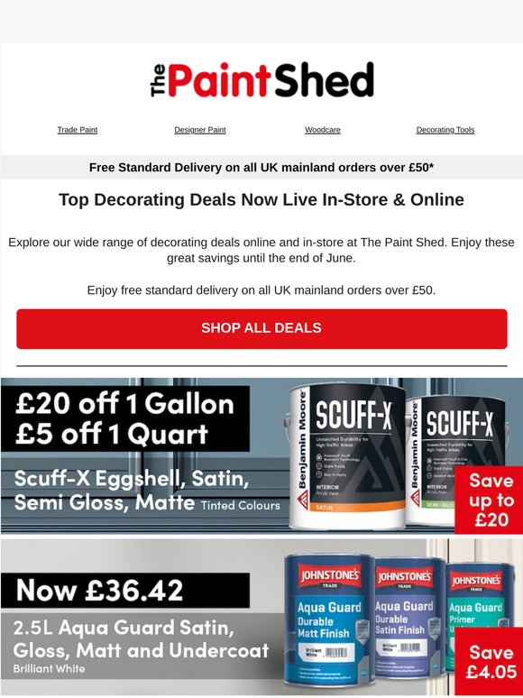 The latest decorating deals have landed at The Paint Shed 😍