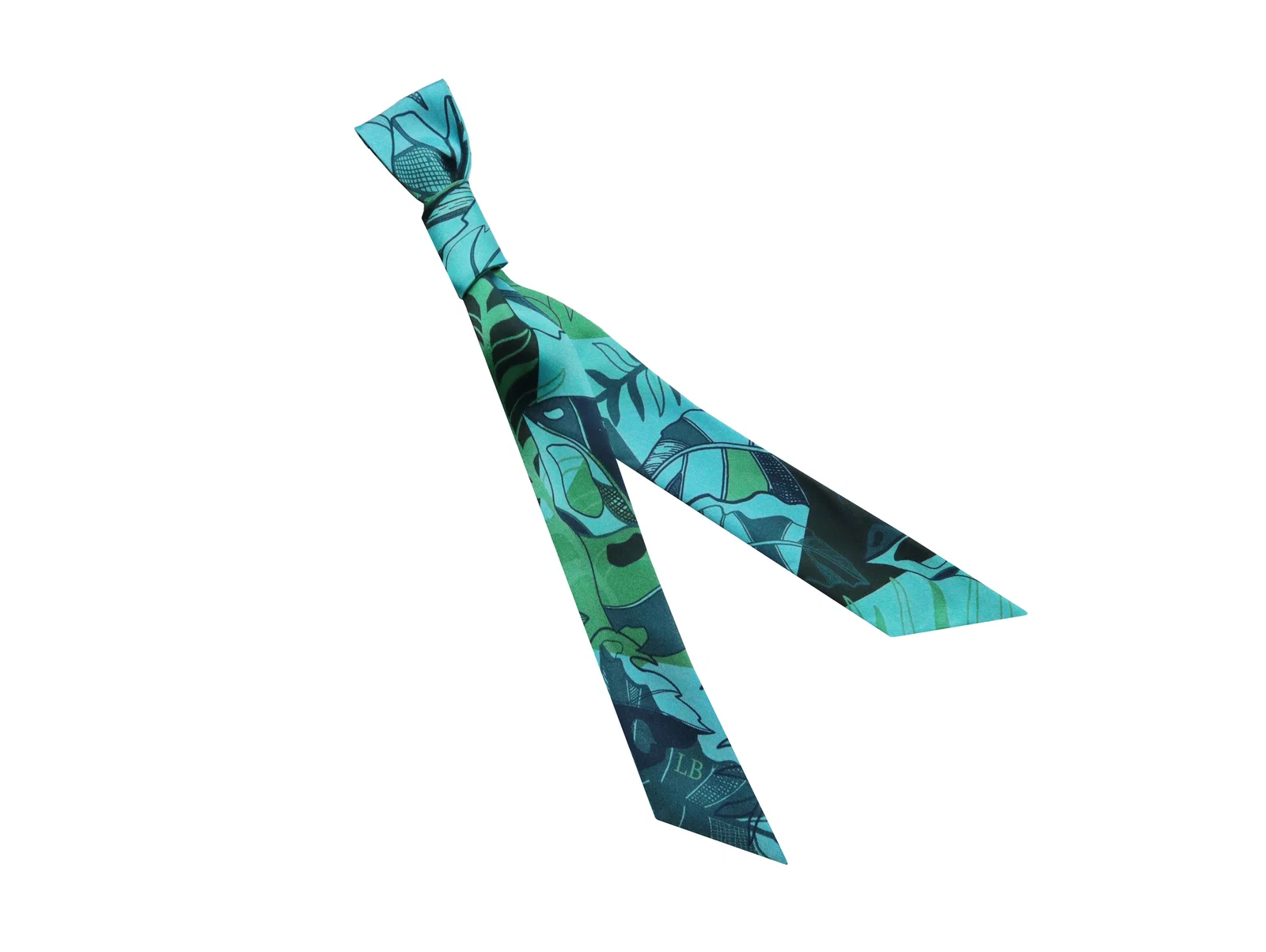 Image of Banderole - Silk Ribbon Scarf - Rainforest Dusk