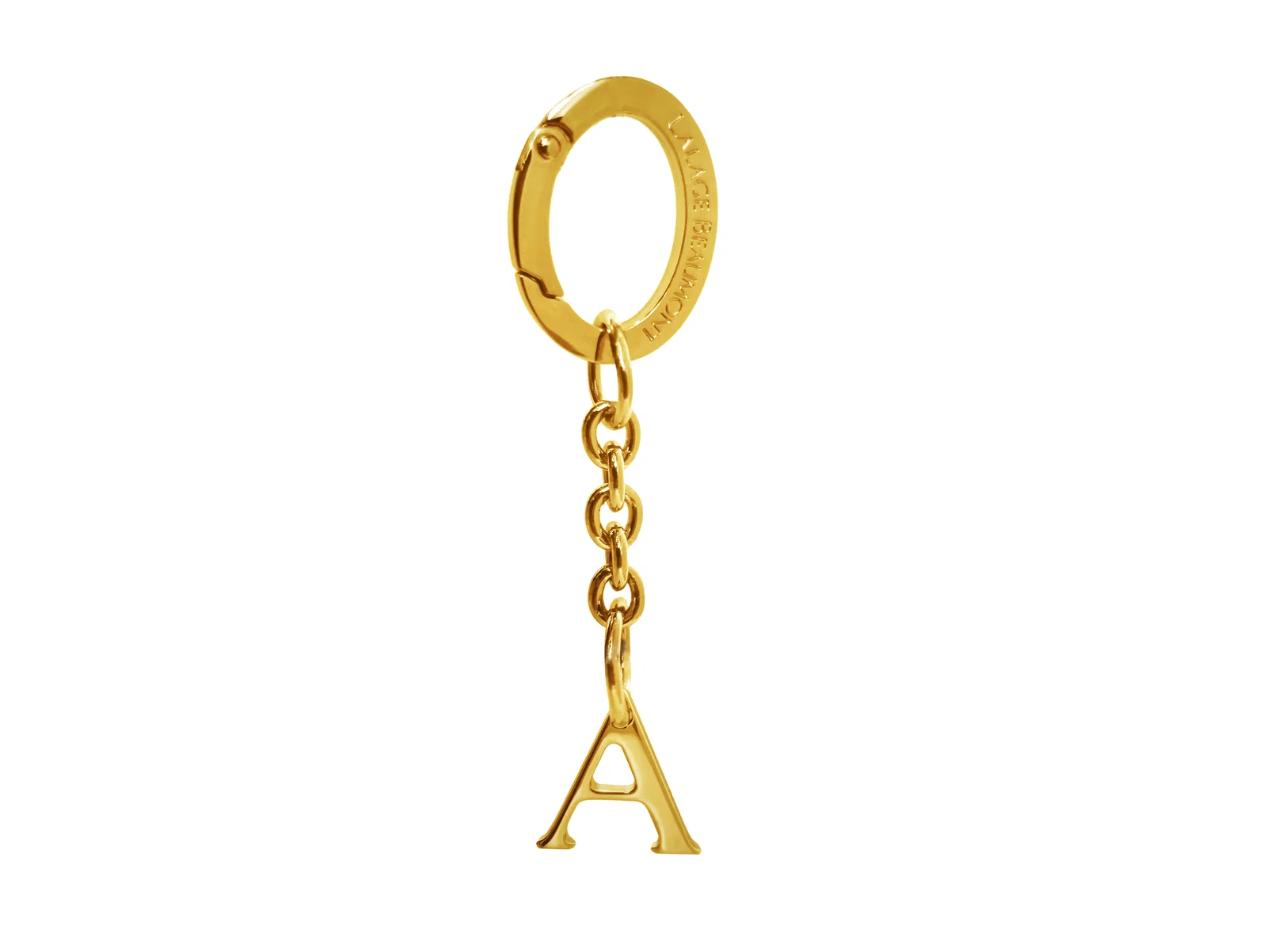 Image of Initial Charm with Logo Oval Clip