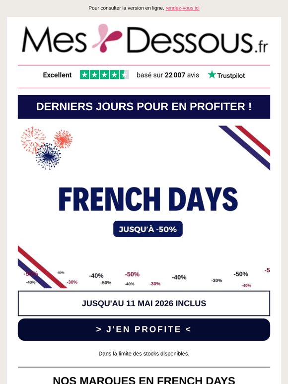 , Derniers Jours FRENCH DAYS : Jusqu'à -50% sur vos marques préférées ! 🇫🇷