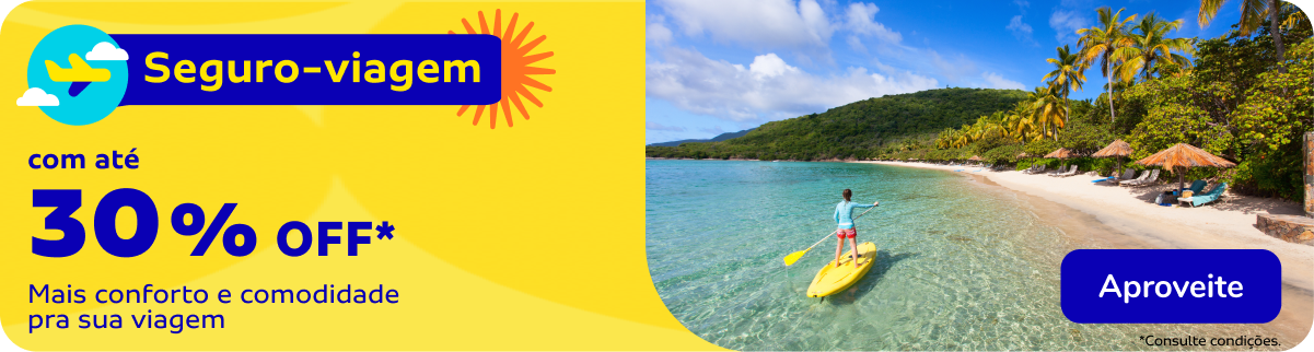 Seguro Viagem com até 30% OFF