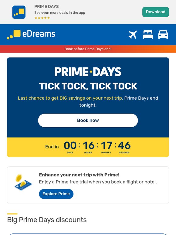 ⚠️ Your Prime Days offer will be gone soon