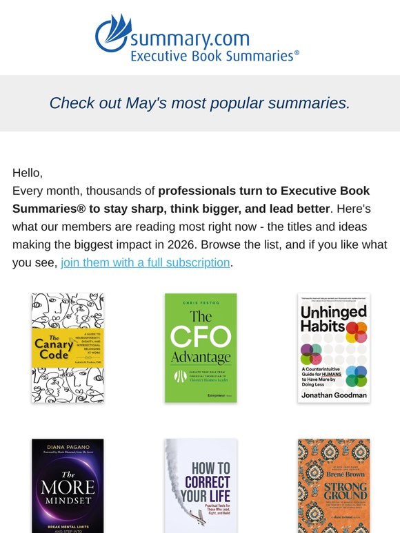 May's Most Popular Summaries