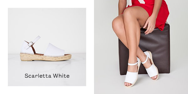 Scarletta White Leather Sandals