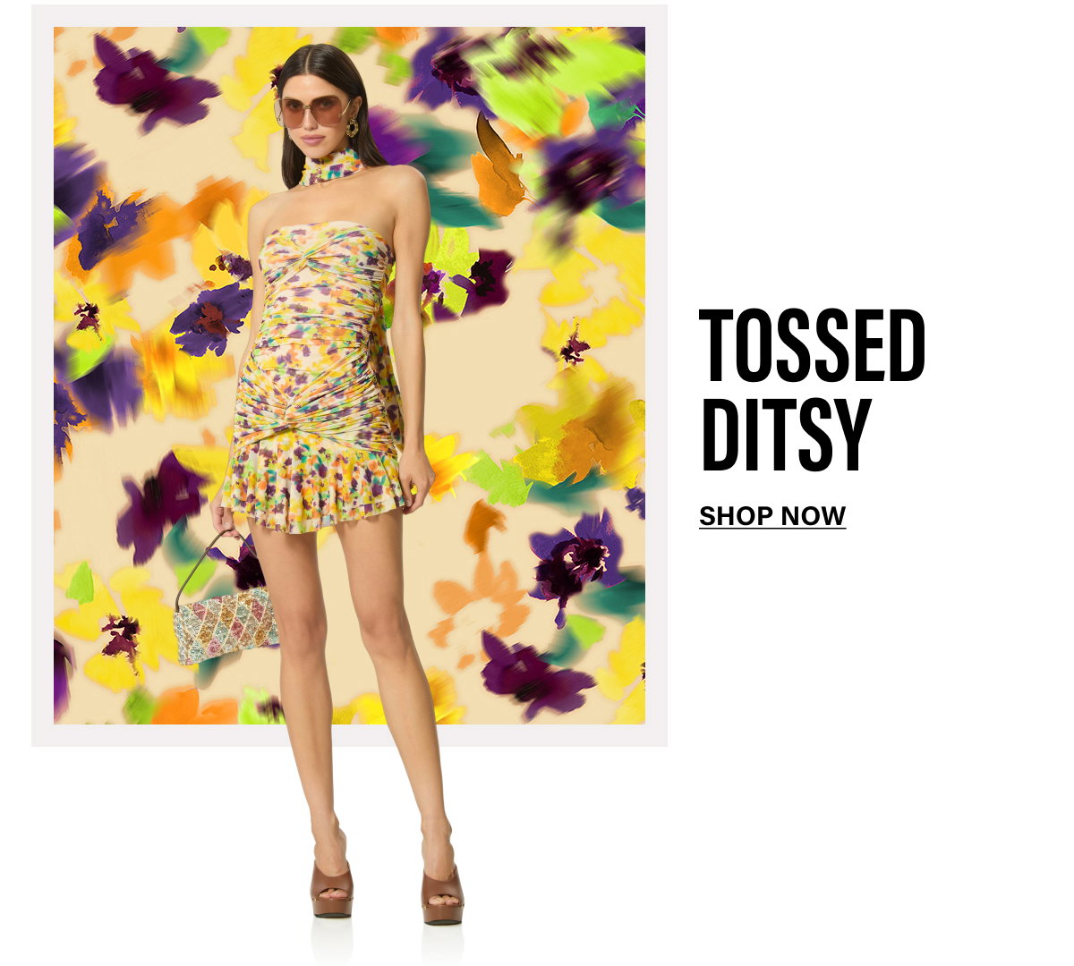 TOSSED DITSY - INESON DRESS