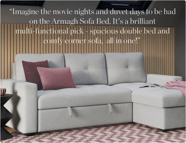 Cosmopolitan Armagh 3-Seater Corner Pull-Out Sofa Bed